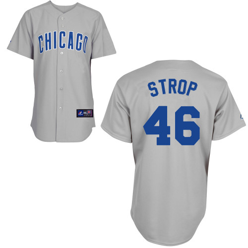 Pedro Strop #46 Youth Baseball Jersey-Chicago Cubs Authentic Road Gray MLB Jersey